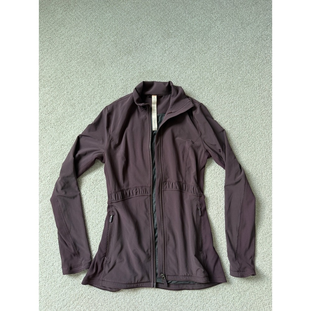 Lululemon Jacket Round Trip Size 4 Plum Purple Ruched Back Y2K Pelt‎